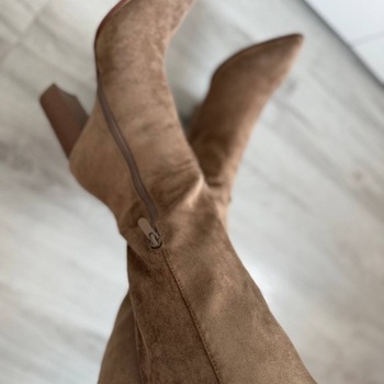 Zamša garie zābaki uz papēdi QT07-118