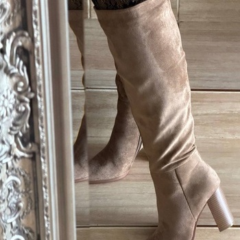 Zamša garie zābaki uz papēdi QT07-118