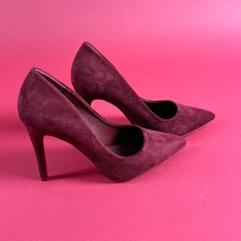 Zamša kurpes ar sarkanu zoli YES-91552-1A